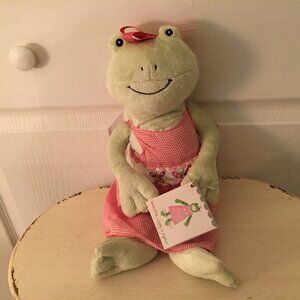 Hattie Frog Kelly Right Plush Girl Frog Dress Bow 15 Inch Toy Soft NEW WITH TAGS